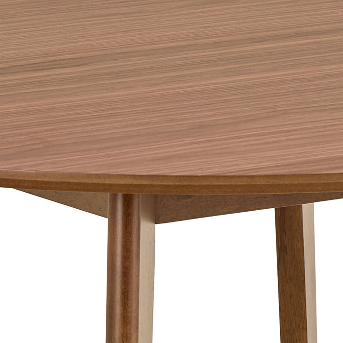 Roxby 4 Seater Round Dining Table in Walnut 105x76cm