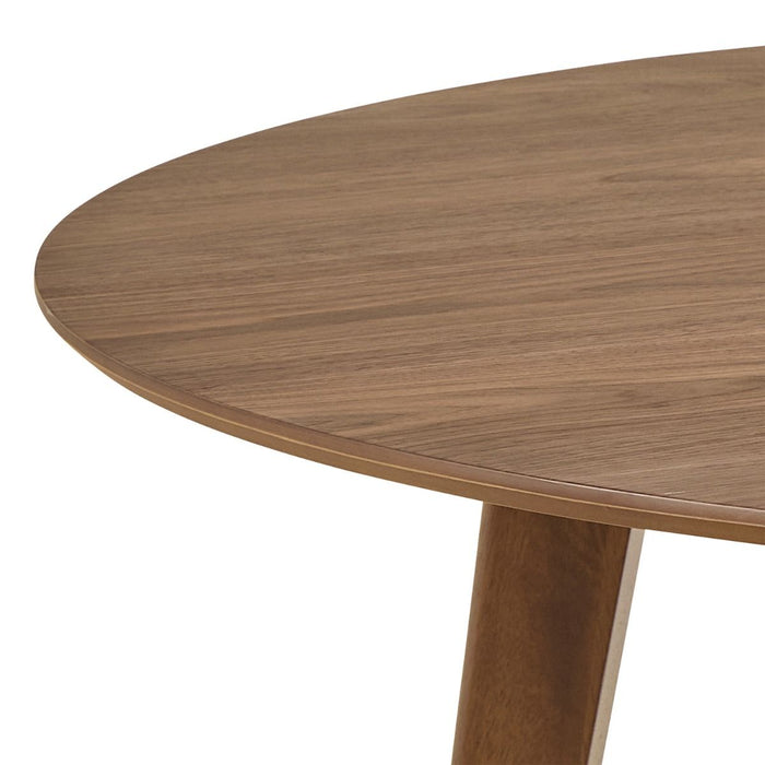 Roxby 4 Seater Round Dining Table in Walnut 140x76cm