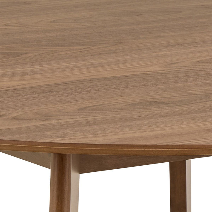 Roxby 4 Seater Round Dining Table in Walnut 140x76cm