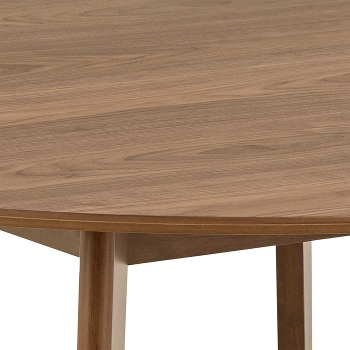 Roxby 4 Seater Round Dining Table in Walnut 140x76cm