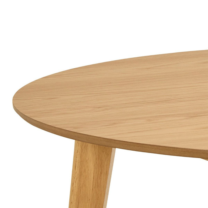 Roxby 4 Seater Round Dining Table in Matt Oak 120x76cm