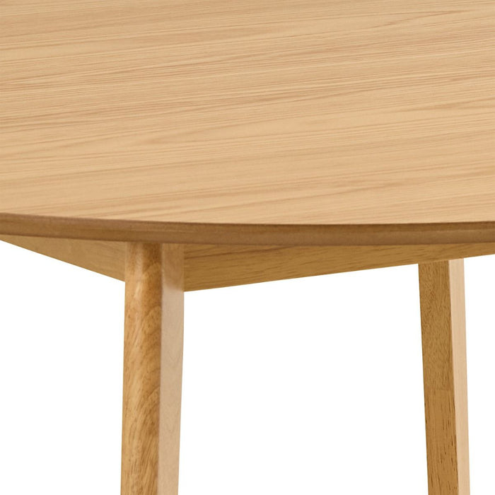 Roxby 4 Seater Round Dining Table in Matt Oak 120x76cm