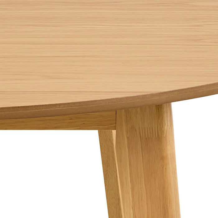 Roxby 4 Seater Round Dining Table in Matt Oak 120x76cm
