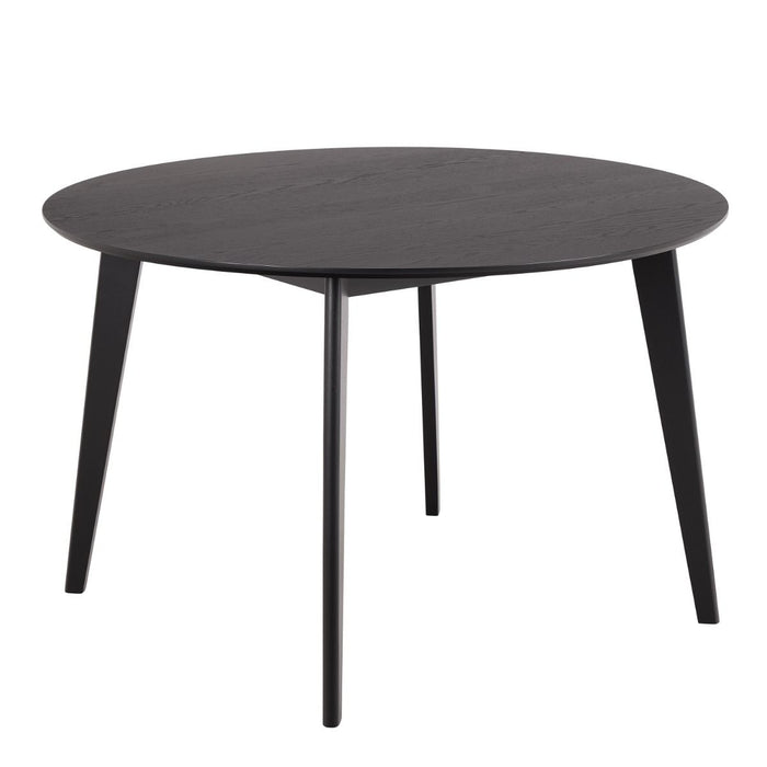 Furniture To Go, Roxby 4 Seater Round Dining Table in Matt Black 120x76cm, Sold by Cheshire Furniture Outlet