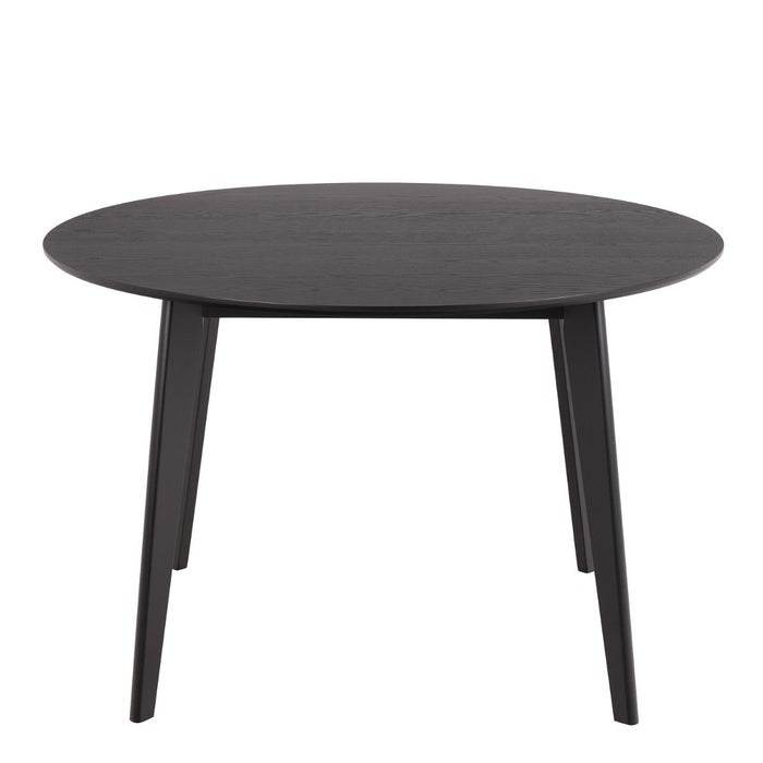 Furniture To Go, Roxby 4 Seater Round Dining Table in Matt Black 120x76cm, Sold by Cheshire Furniture Outlet