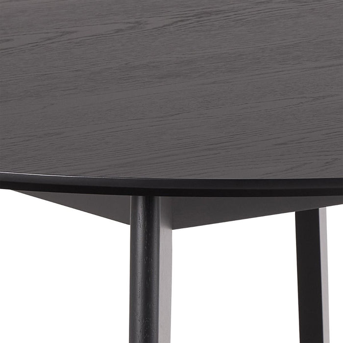 Furniture To Go, Roxby 4 Seater Round Dining Table in Matt Black 120x76cm, Sold by Cheshire Furniture Outlet