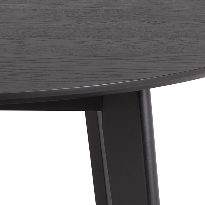 Furniture To Go, Roxby 4 Seater Round Dining Table in Matt Black 120x76cm, Sold by Cheshire Furniture Outlet