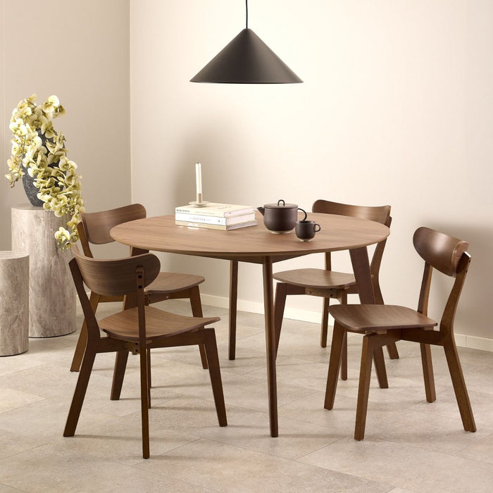 Furniture To Go, Roxby 4 Seater Round Dining Table in Walnut 120x76cm, Sold by Cheshire Furniture Outlet