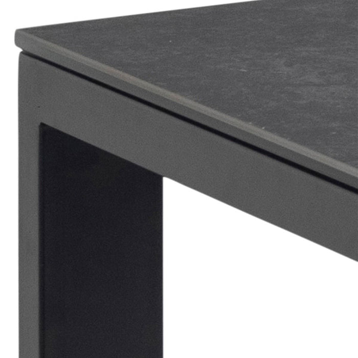 Brentford Matt Black Ceramic 6 Seater Dining Table, Rectangular 200x75cm