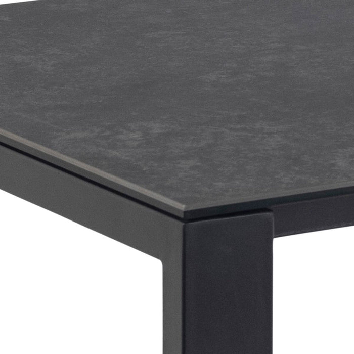 Brentford Matt Black Ceramic 6 Seater Dining Table, Rectangular 200x75cm