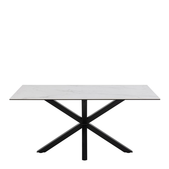 Furniture To Go, Heaven 4-6 Seater Rectangular Dining Table in Ceramic White 160x75.5cm, Sold by Cheshire Furniture Outlet