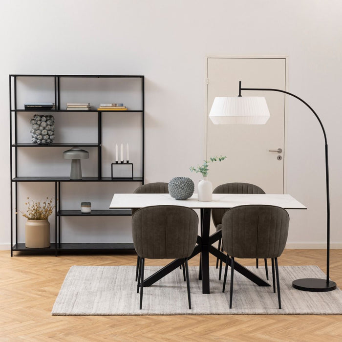 Furniture To Go, Heaven 4-6 Seater Rectangular Dining Table in Ceramic White 160x75.5cm, Sold by Cheshire Furniture Outlet