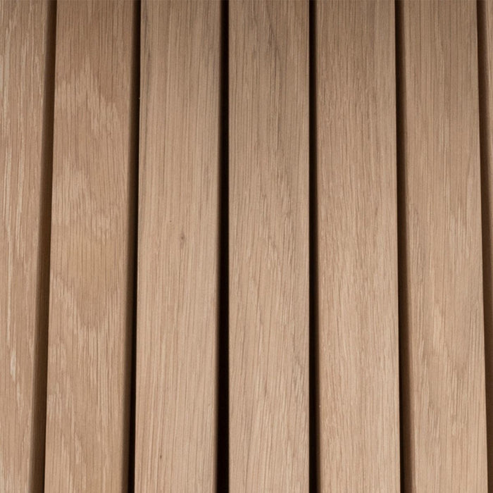 Christo 4 Seater Round Pedestal Dining Table in White Oak 120x75cm