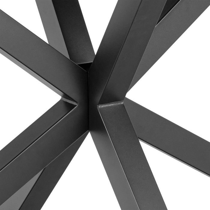 Heaven 4 Seater Rectangular Dining Table with Ceramic Black Top 135x75.5cm