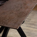 Furniture To Go, Heaven 4-6 Seater Rectangular Dining Table in Ceramic Rusty Brown 160x75.5cm, Sold by Cheshire Furniture Outlet