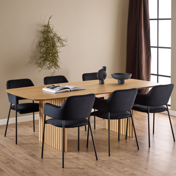 Christo 6 Seater Rectangular Dining Table in Oak 220x75cm