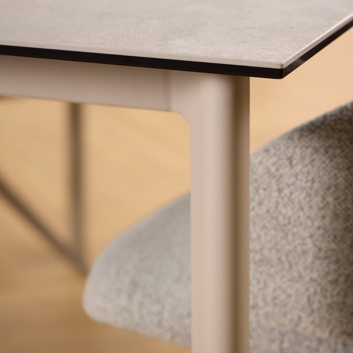 Palermo 6 Seater Ceramic Dining Table in Grey 160x75cm