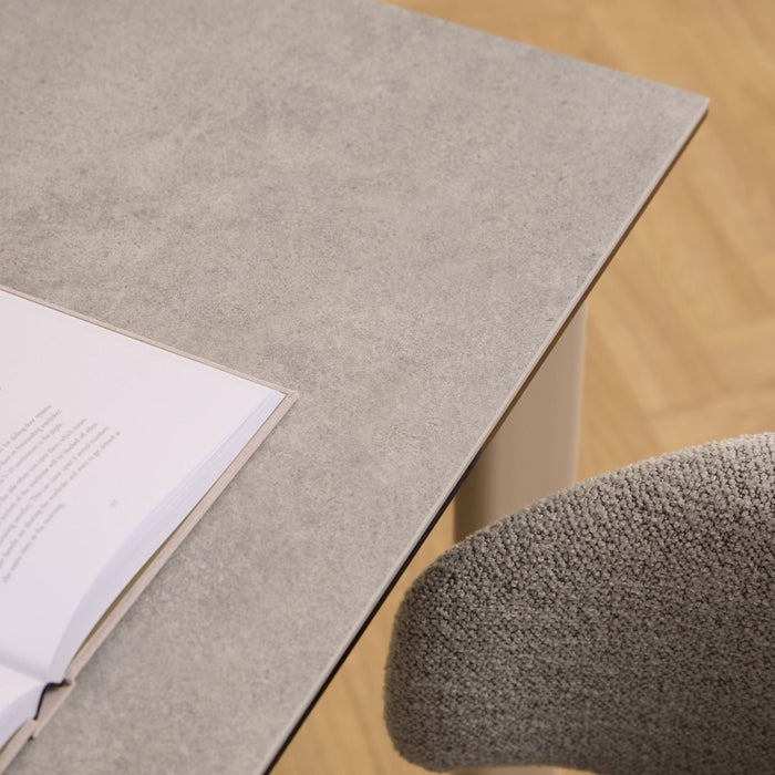 Palermo 6 Seater Ceramic Dining Table in Grey 160x75cm