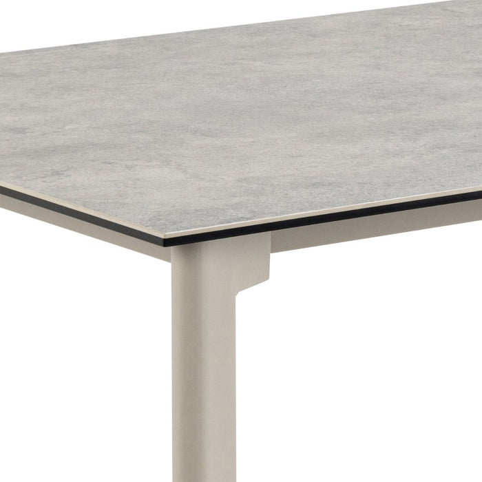 Palermo 6 Seater Ceramic Dining Table in Grey 160x75cm