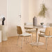Furniture To Go, Ibiza 4 Seater Round Dining Table with Beige Top and Matt Beige Base 110x74cm