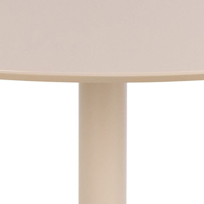 Furniture To Go, Ibiza 4 Seater Round Dining Table with Beige Top and Matt Beige Base 110x74cm