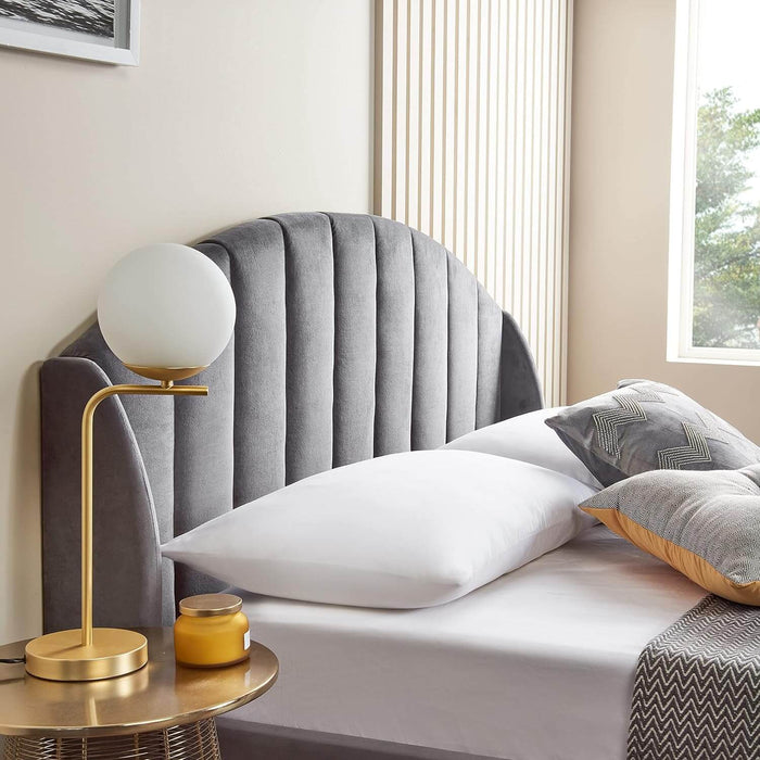 Royal Grey Wingback Kingsize Bed-Cheshire Furniture Outlet