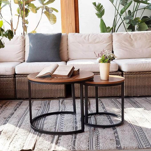 Walnut Harmony Nesting Tables-Cheshire Furniture Outlet