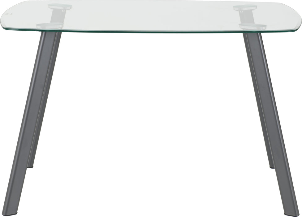 Abbey Dining Set – Grey Faux Leather