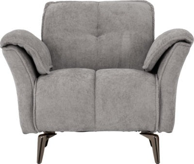 Amalfi 1 Seater Sofa, Grey Fabric