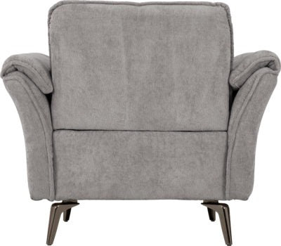 Amalfi 1 Seater Sofa, Grey Fabric