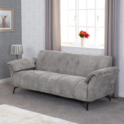 Amalfi 3 Seater Sofa, Grey Fabric