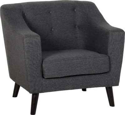 Ashley 1 Seater Sofa, Dark Grey