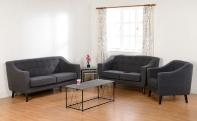 Ashley 2 Seater Sofa, Dark Grey