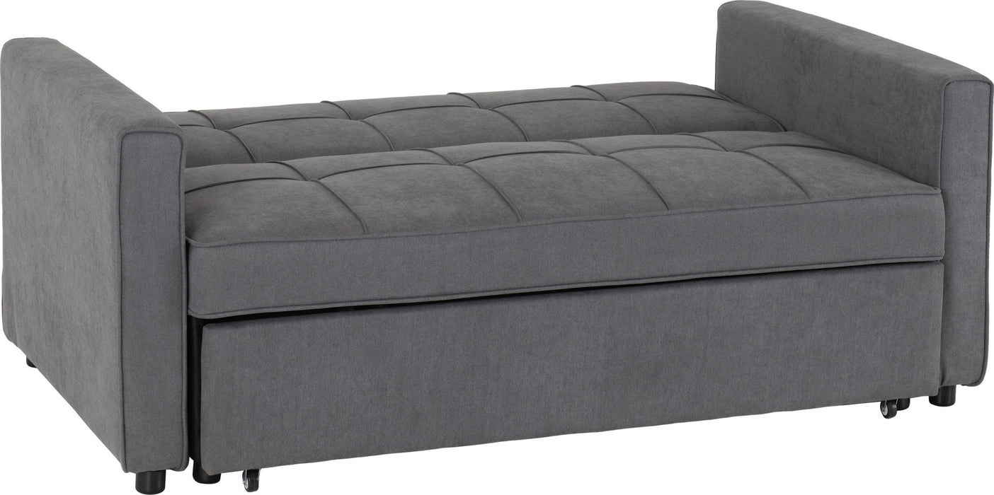Astoria 2 Seater Sofa Bed, Dark Grey Fabric
