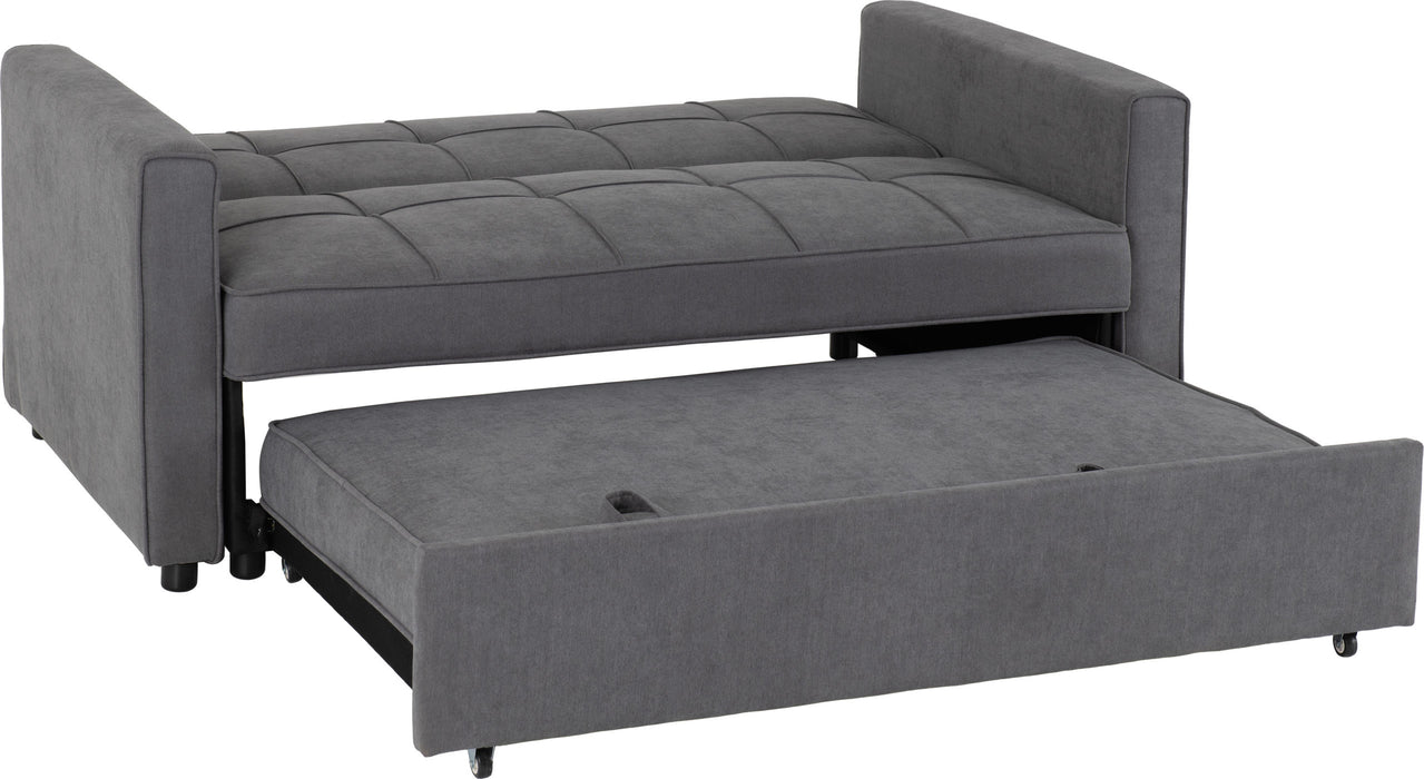 Astoria 2 Seater Sofa Bed, Dark Grey Fabric
