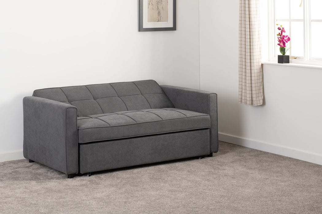 Astoria 2 Seater Sofa Bed, Dark Grey Fabric