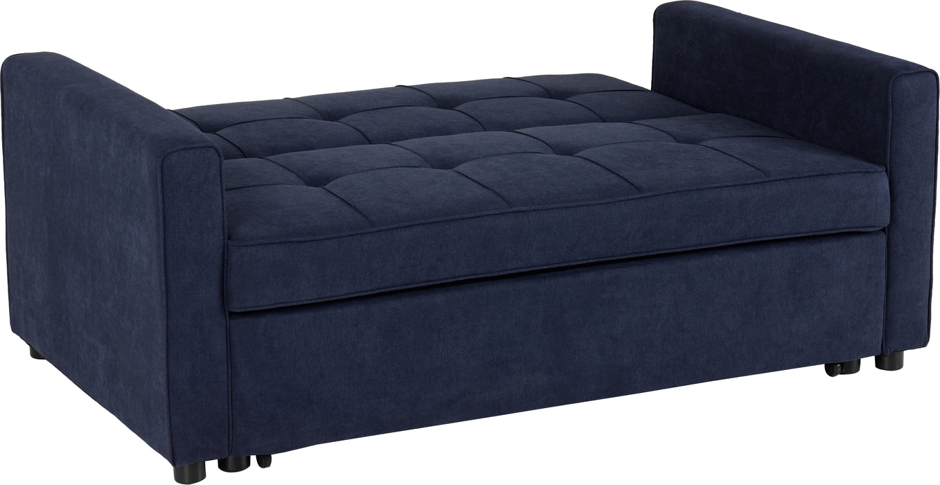Astoria 2 Seater Sofa Bed, Navy Blue Fabric