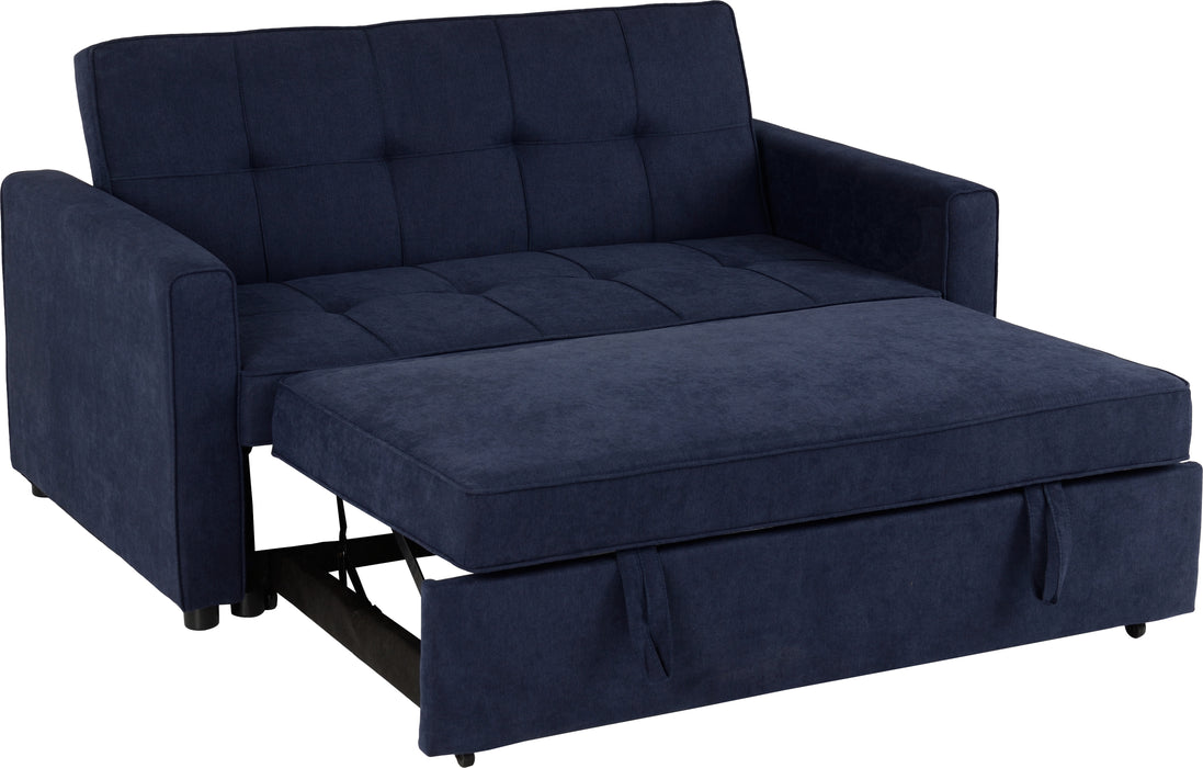 Astoria 2 Seater Sofa Bed, Navy Blue Fabric