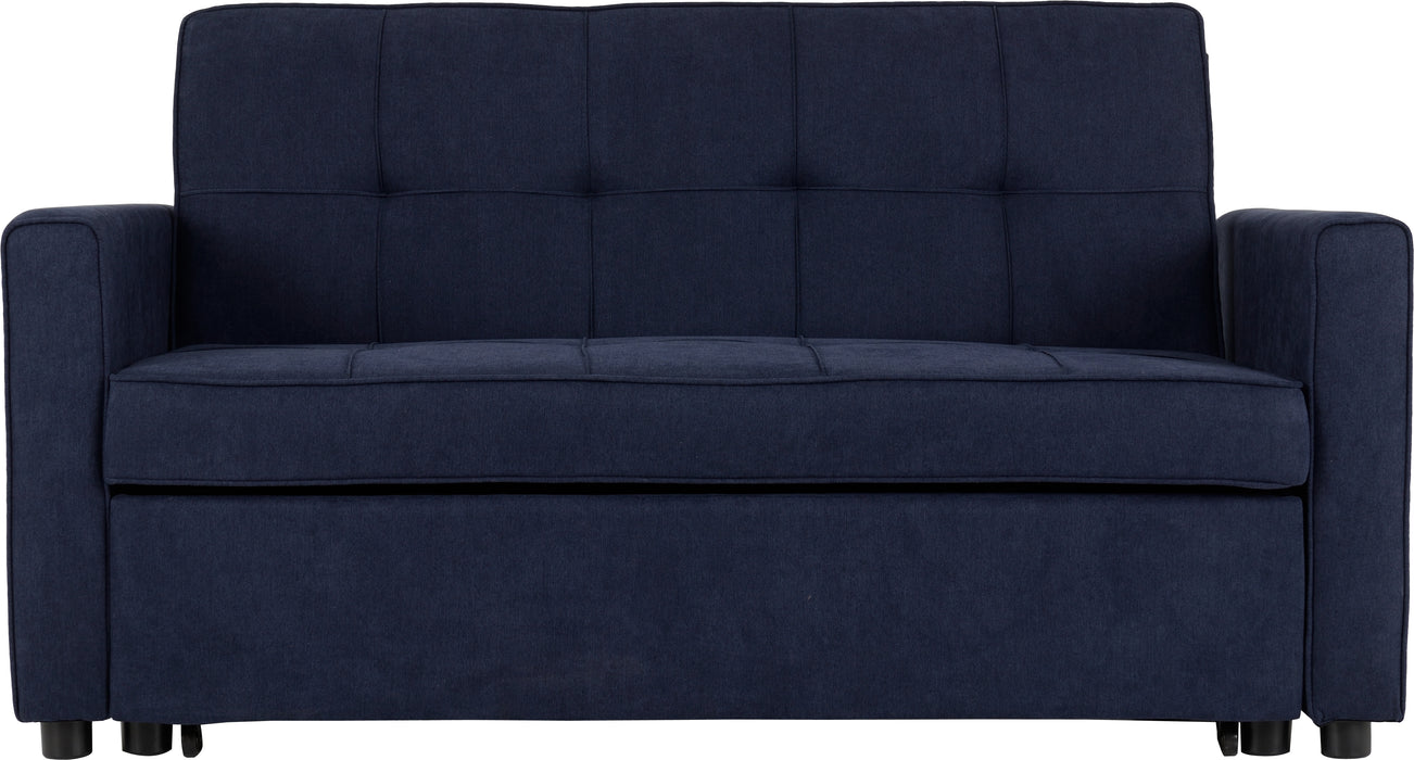 Astoria 2 Seater Sofa Bed, Navy Blue Fabric