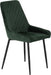 side view of dining chair in velvet green sapphire 