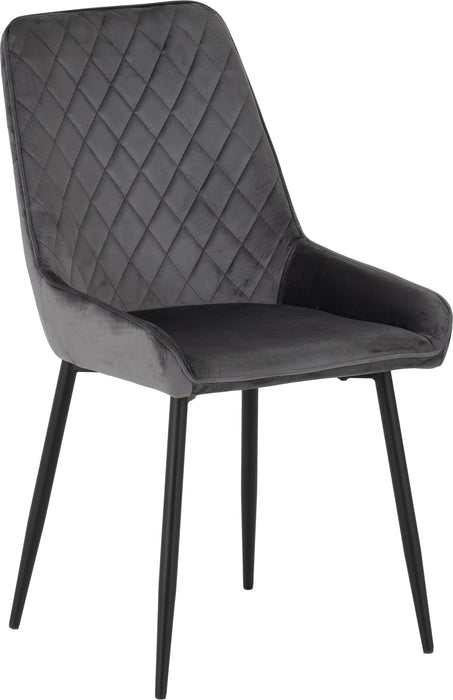 avery dining chair grey velvet