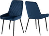avery dining chair blue velvet