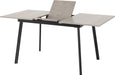 Avery Extending Dining Table - Concrete/Grey Oak Effect/Black folding centre