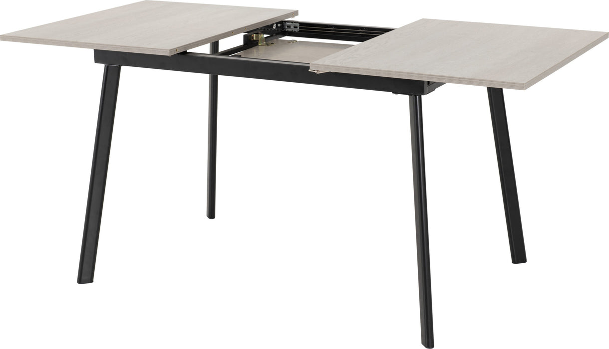 Avery Extending Dining Table - Concrete/Grey Oak Effect/Black