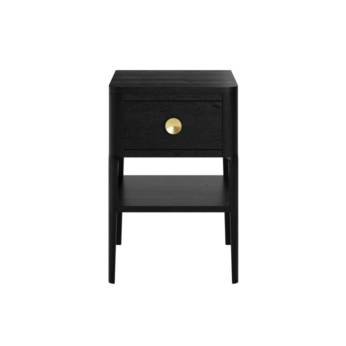 Abberley Bedside | Black | 1 Drawer-Cheshire Furniture Outlet