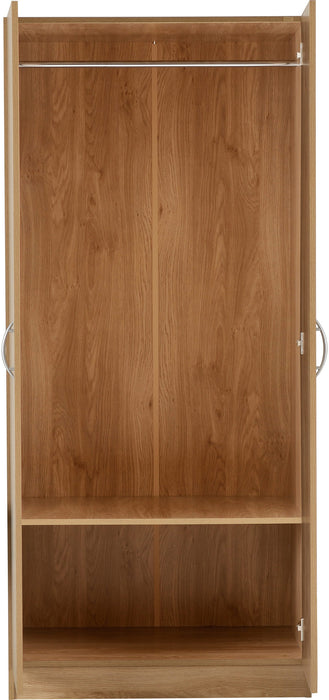 Bellingham 2 Door Wardrobe, Oak Effect