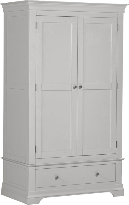 Bordeaux 2 Door Wardrobe - Pebble Grey