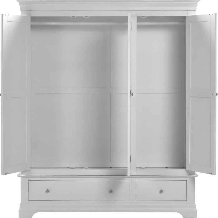 Bordeaux 3 Door Wardrobe - Pebble Grey