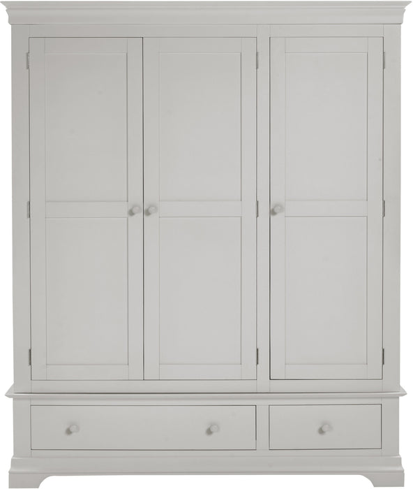 Bordeaux 3 Door Wardrobe - Pebble Grey