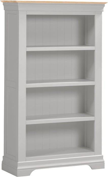 Bordeaux Wooden Bookcase, Pebble Grey